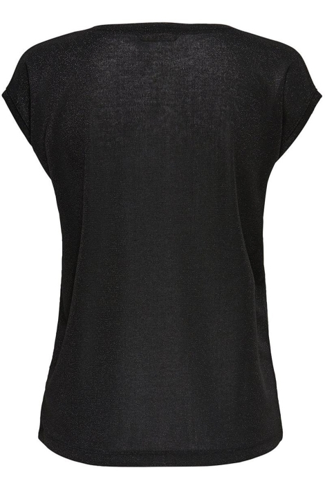 Only onlsilvery s/s v neck lurex top jrs